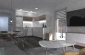  3D recreation dining room kitchen